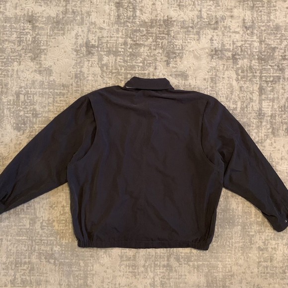 London Fog Windbreaker Jacket Mens 2XT Navy Blue Raincoat Front Zip Mesh Lined - Picture 5 of 7